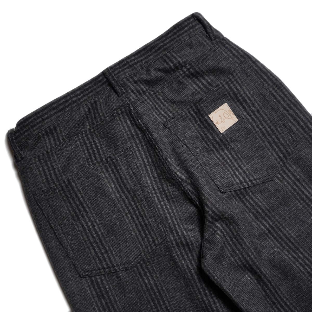 Willow Pants / P-018 Charcoal - Check ヒップポケット