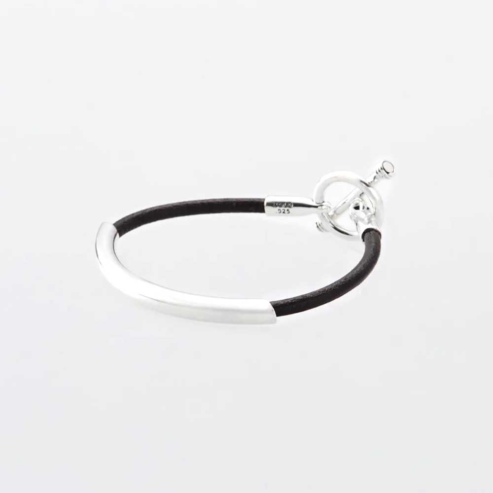 XOLO / Round Leather Bracelet -Black-