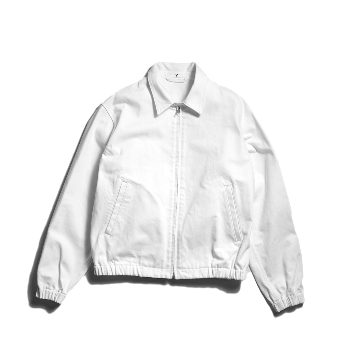 LOHEN ボトルネック レイヤードブルゾン　ホワイト Y / 13oz ORGANIC COTTON DENIM BLOUSON (White)