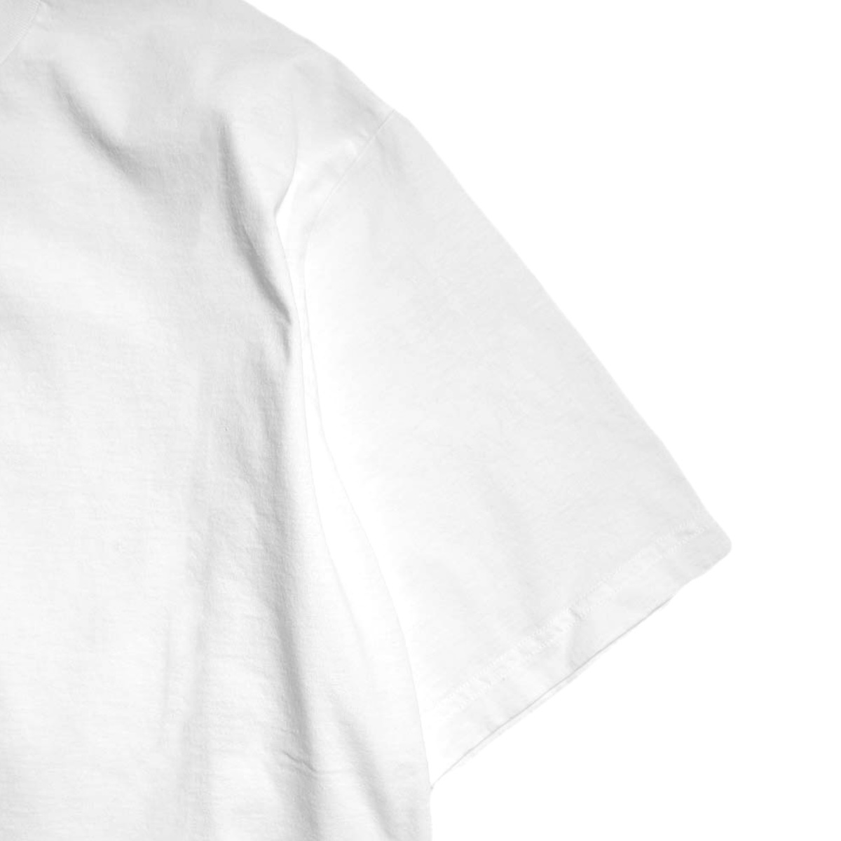 Y / ORGANIC COTTON JERSEY MOCK NECK SHORT SLEEVE T-SHIRT (White)