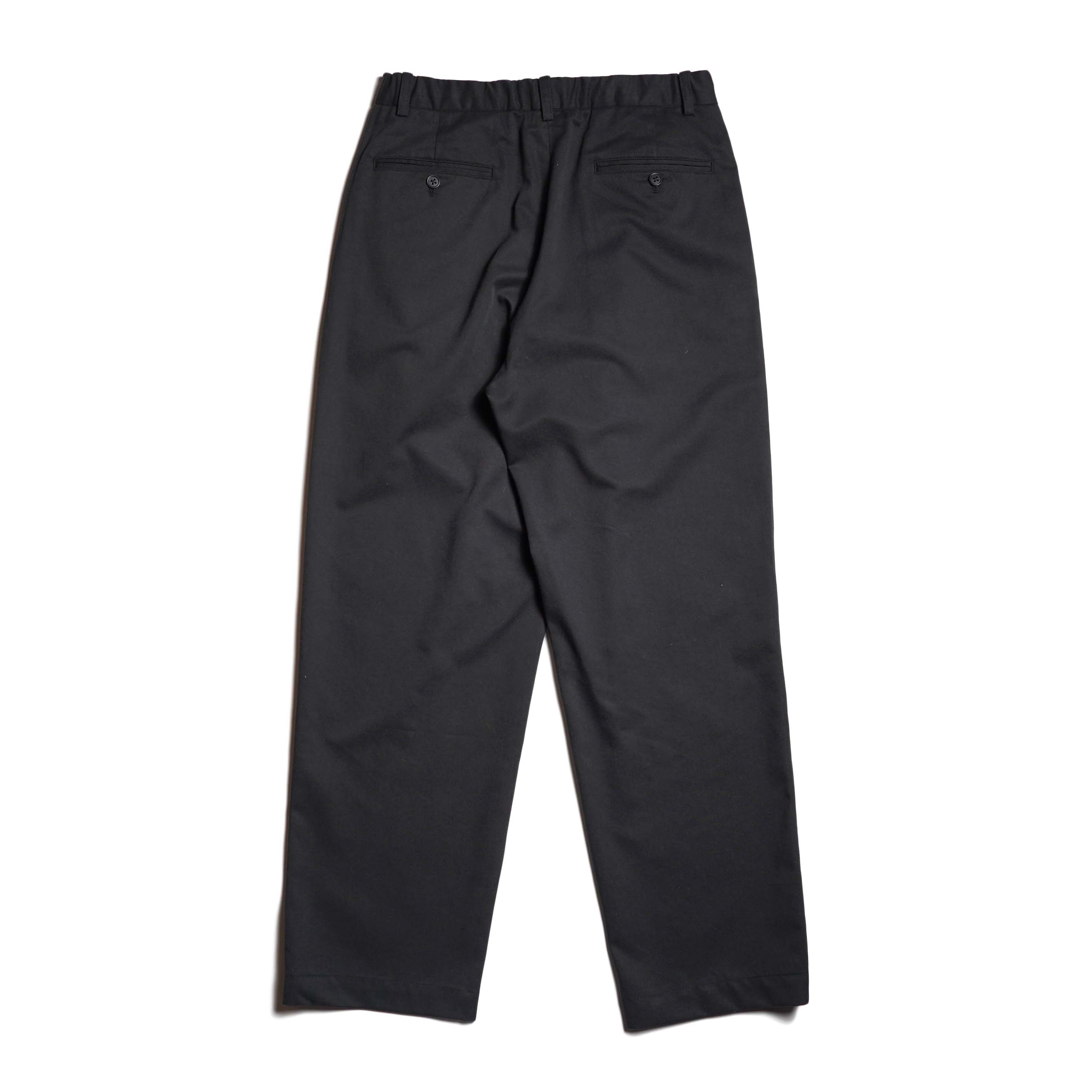 Y / ORGANIC COTTON TENCEL CHINO TROUSERS (Black) 背面