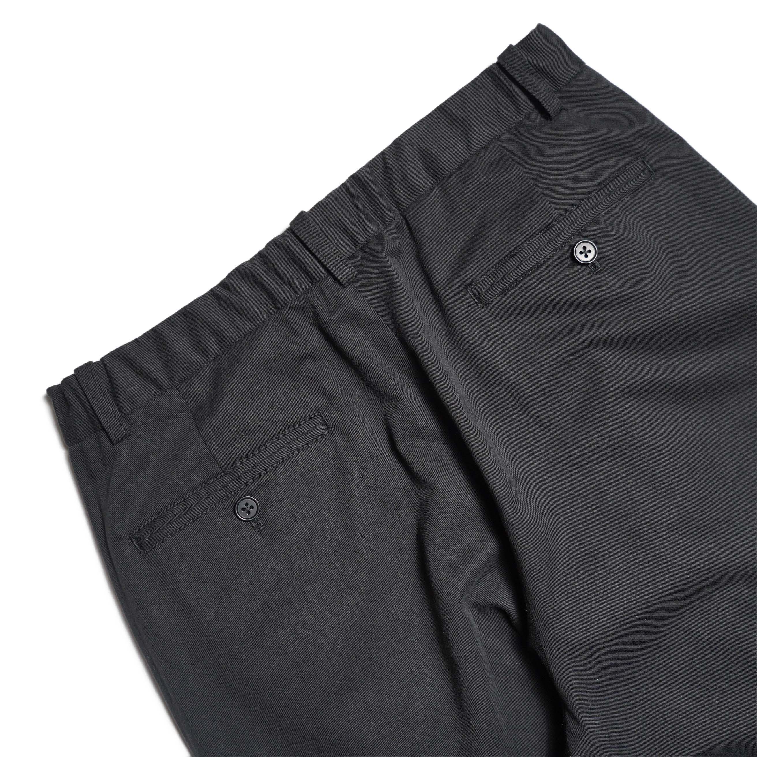 Y / ORGANIC COTTON TENCEL CHINO TROUSERS (Black) ヒップポケット