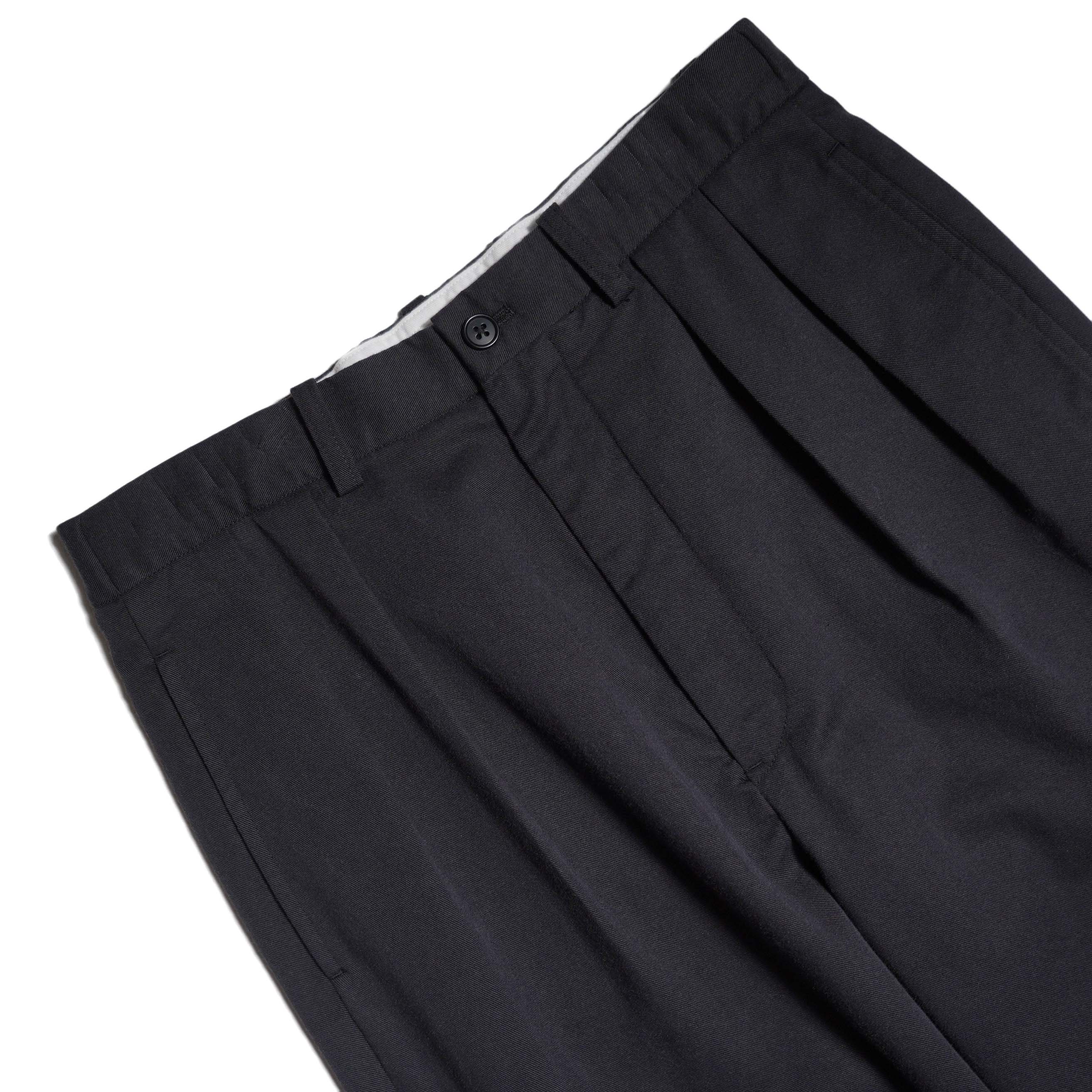 Y / ORGANIC COTTON TENCEL CHINO TROUSERS (Navy) ウエスト