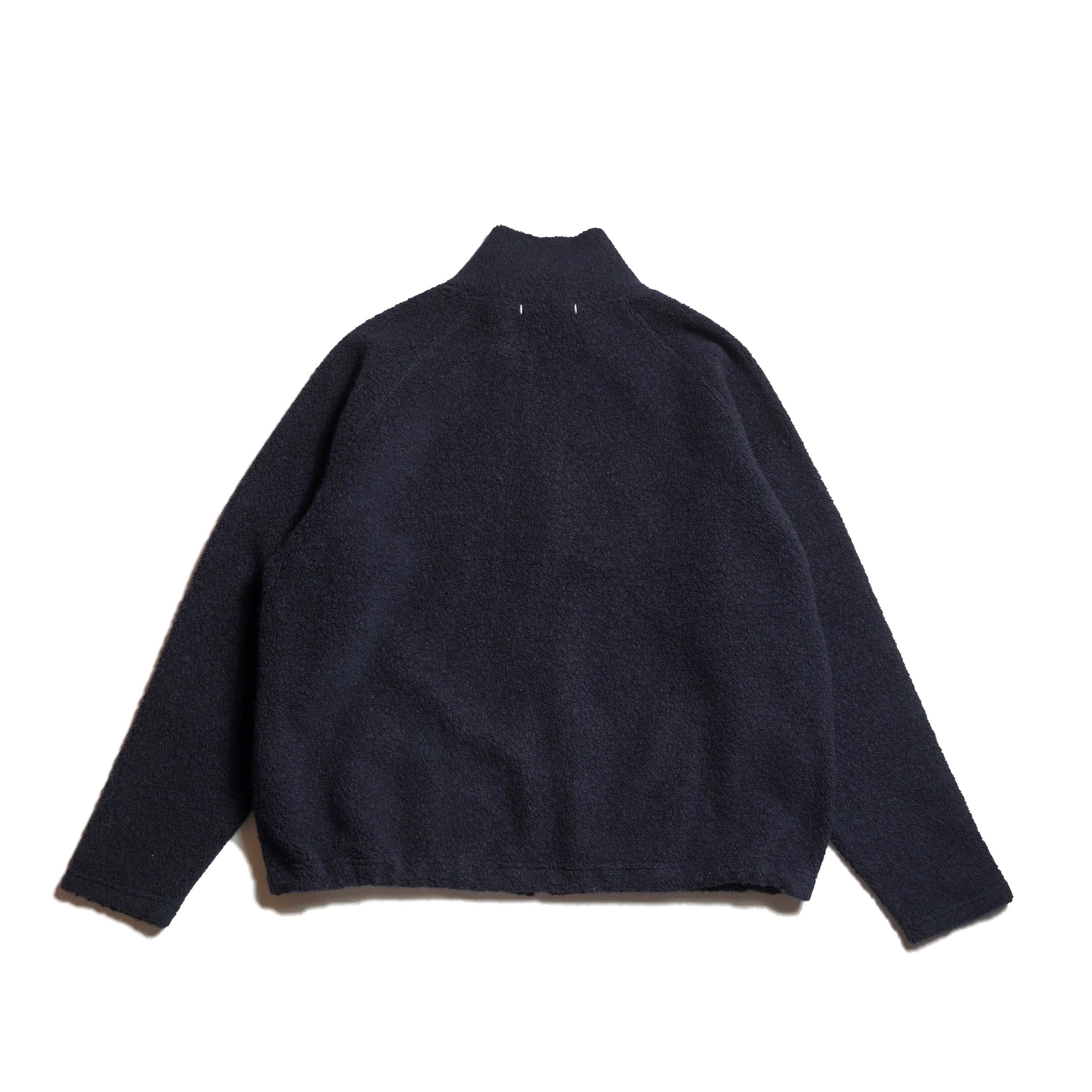 Y / RECYCLED WOOLEN PILE BLOUSON (Navy) 背面