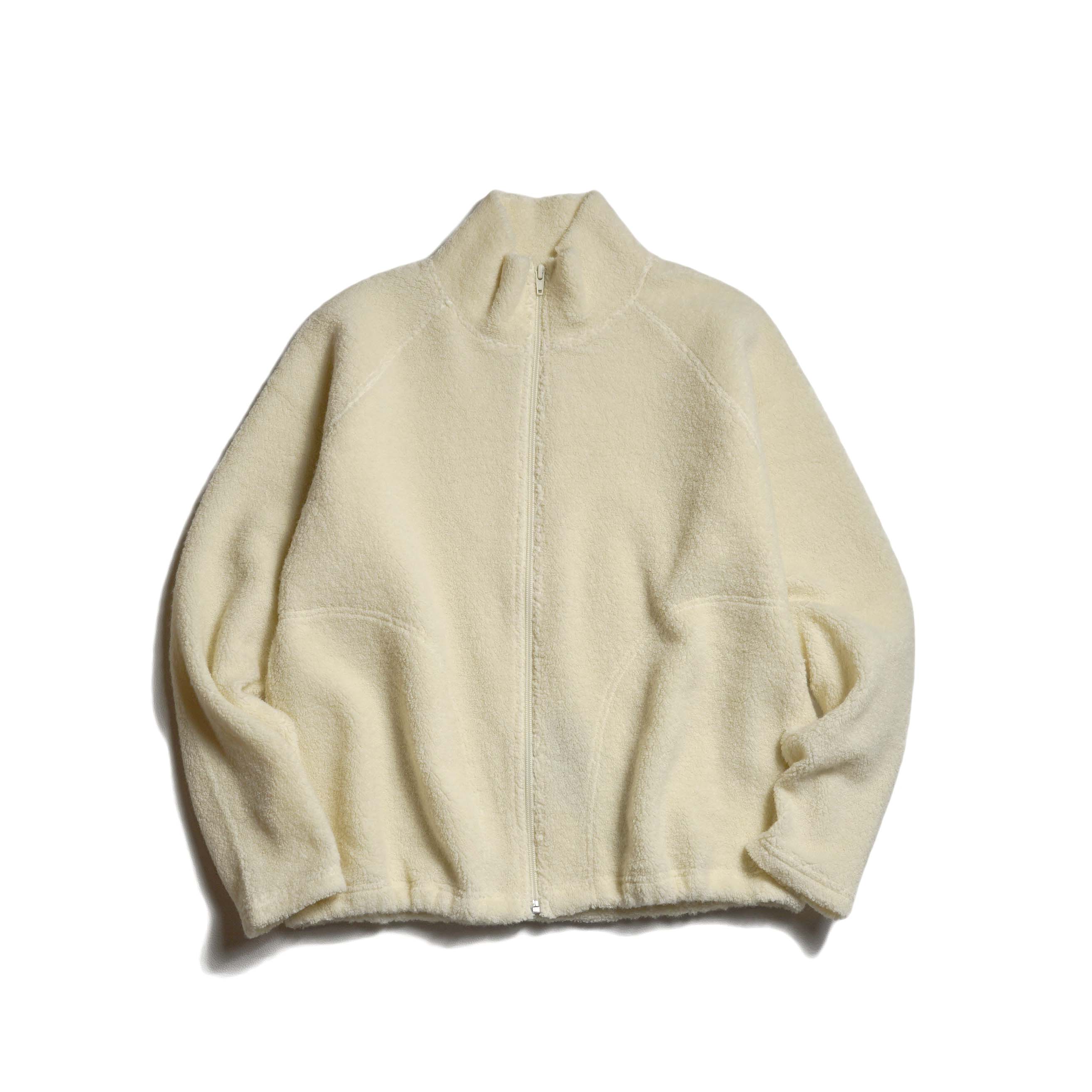 Y / RECYCLED WOOLEN PILE BLOUSON (White)