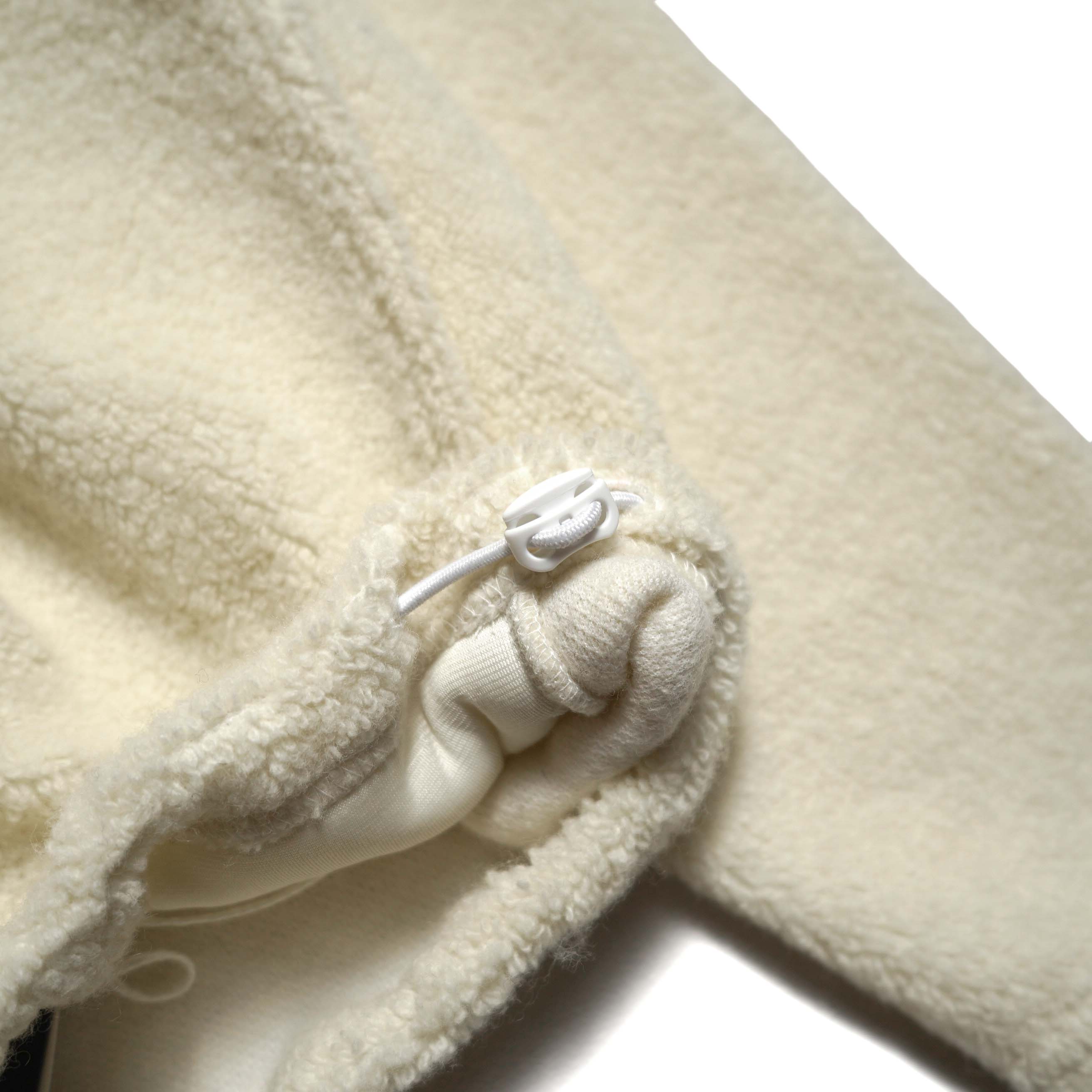 Y / RECYCLED WOOLEN PILE BLOUSON (White) ドローコード