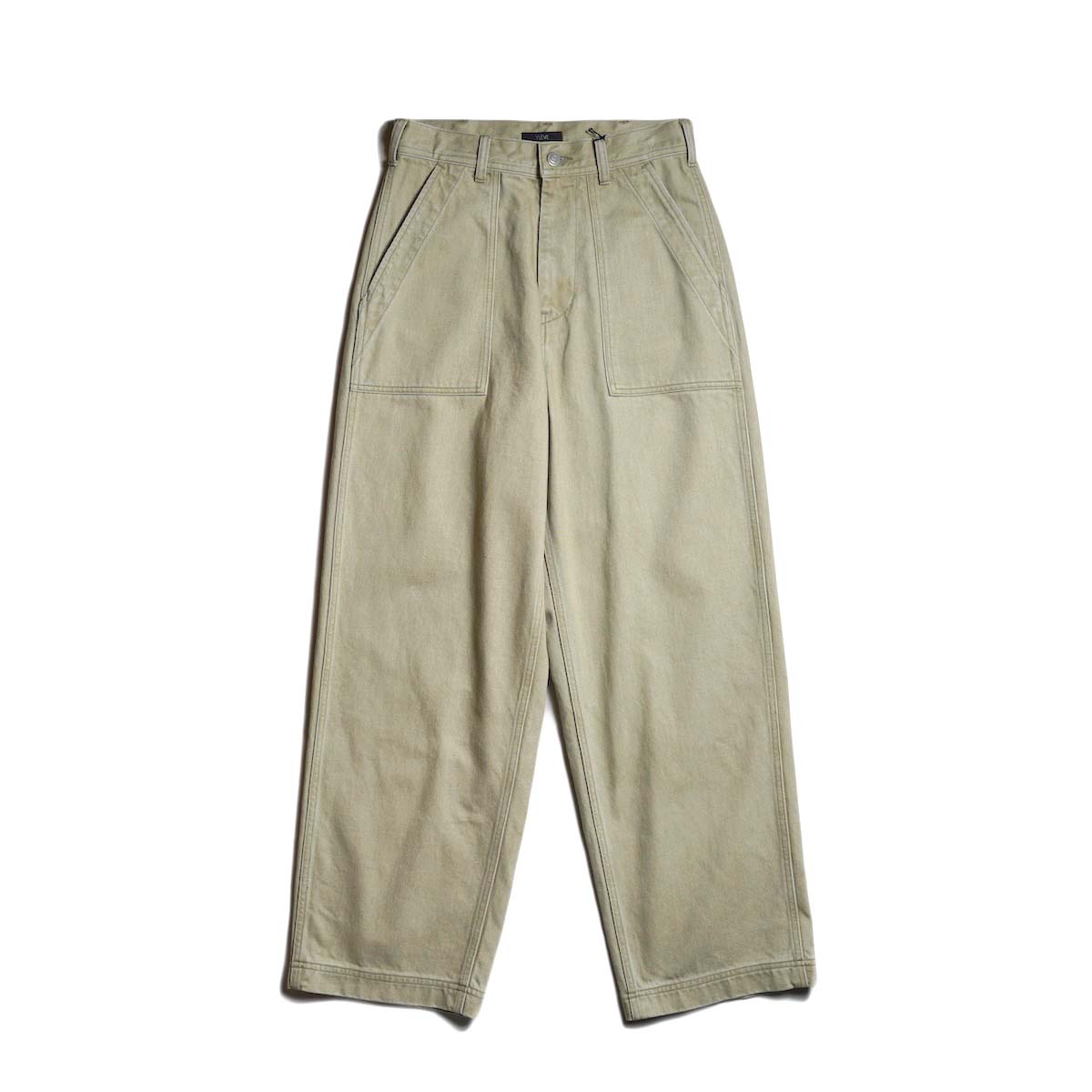 YLÈVE / SUN-FADED COTTON TWILL PANTS (Sage)