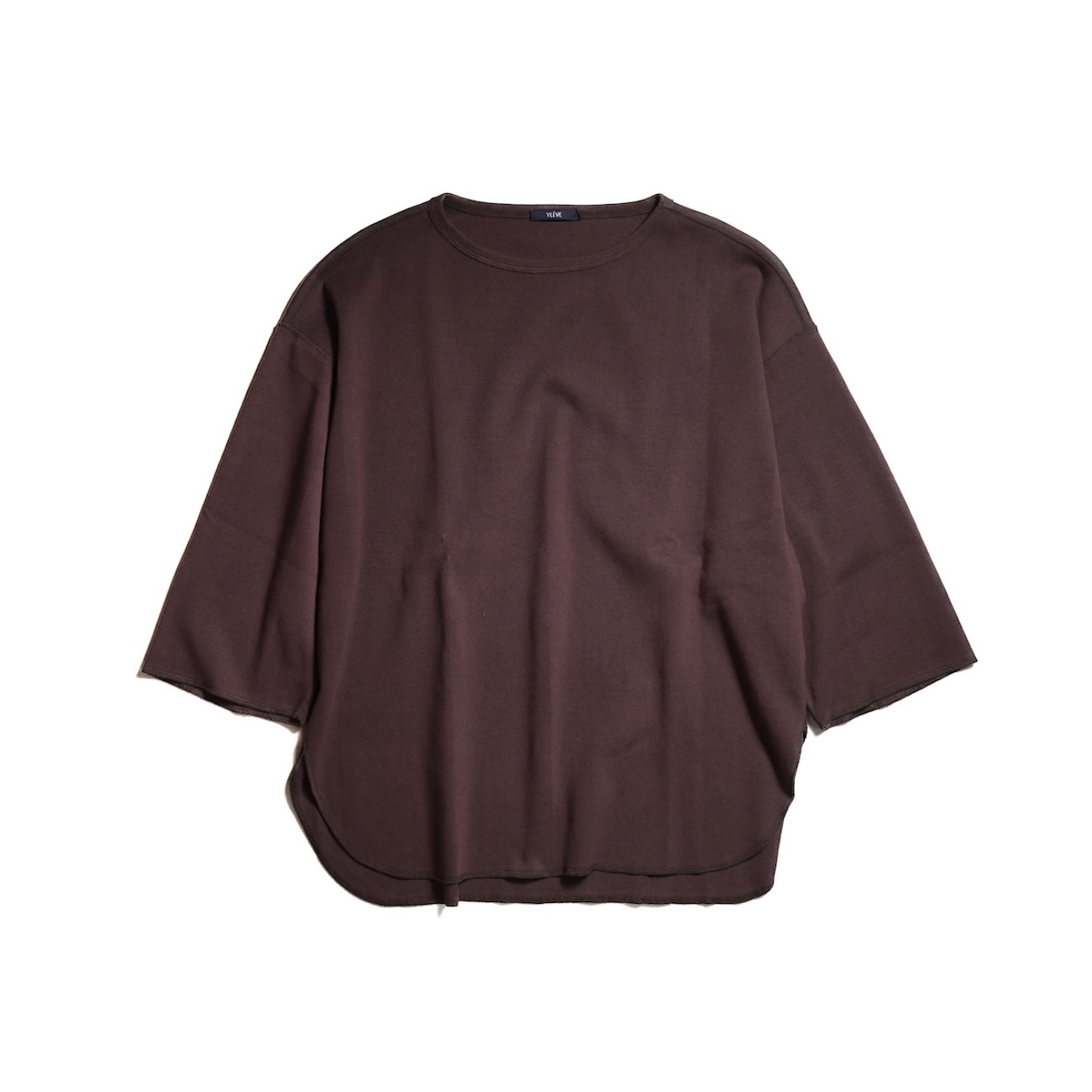 YLEVE◆長袖カットソー/FREE/コットン/BLK/無地/168-0266027 HUIS in house］SUVIN COTTON長袖コクーンカットソー CS202を
