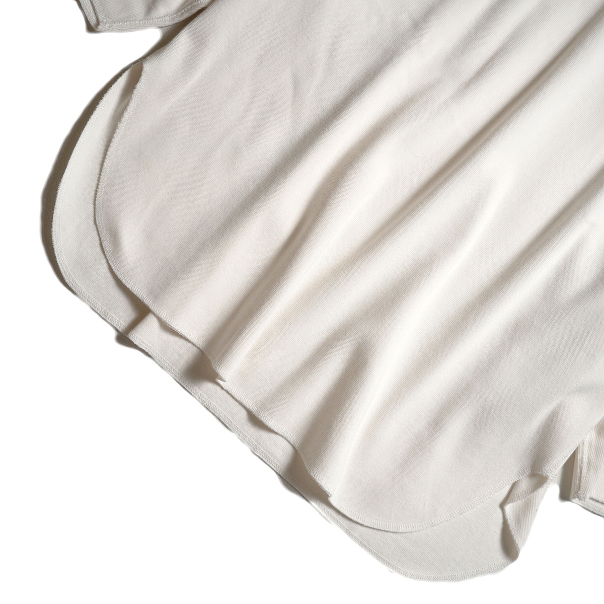 YLEVE / CTN RIB PULL OVER BIG (White)
