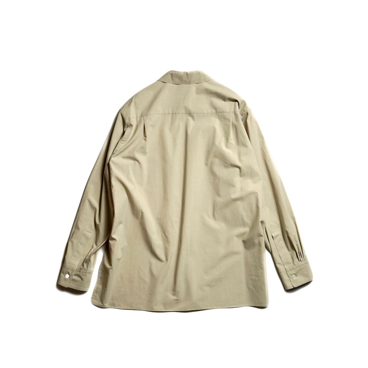 YLEVE / COTTON SILK TYPEWRITER SKIPPER SHIRT (LT Soy)
