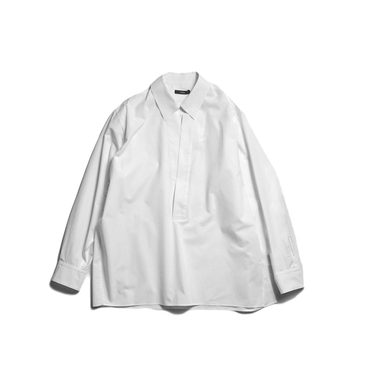 新品タグ付★YLEVE スキッパー ポンチョ ブラウス コットン100% 白 1 YLEVE / COTTON SILK TYPEWRITER SKIPPER SHIRT (White)