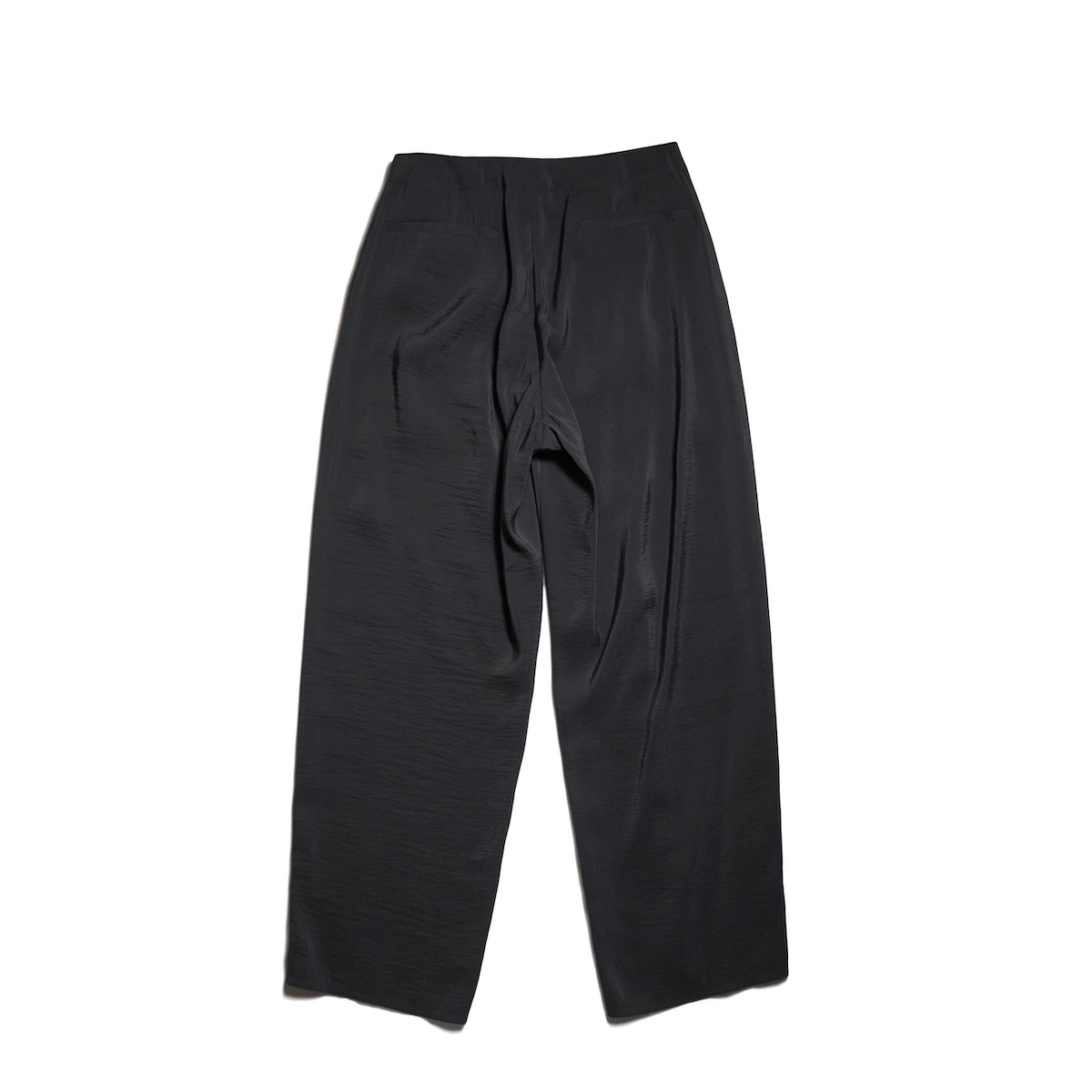 YLÈVE / RAYON-POLYESTER BROAD TROUSERS (Black) 背面