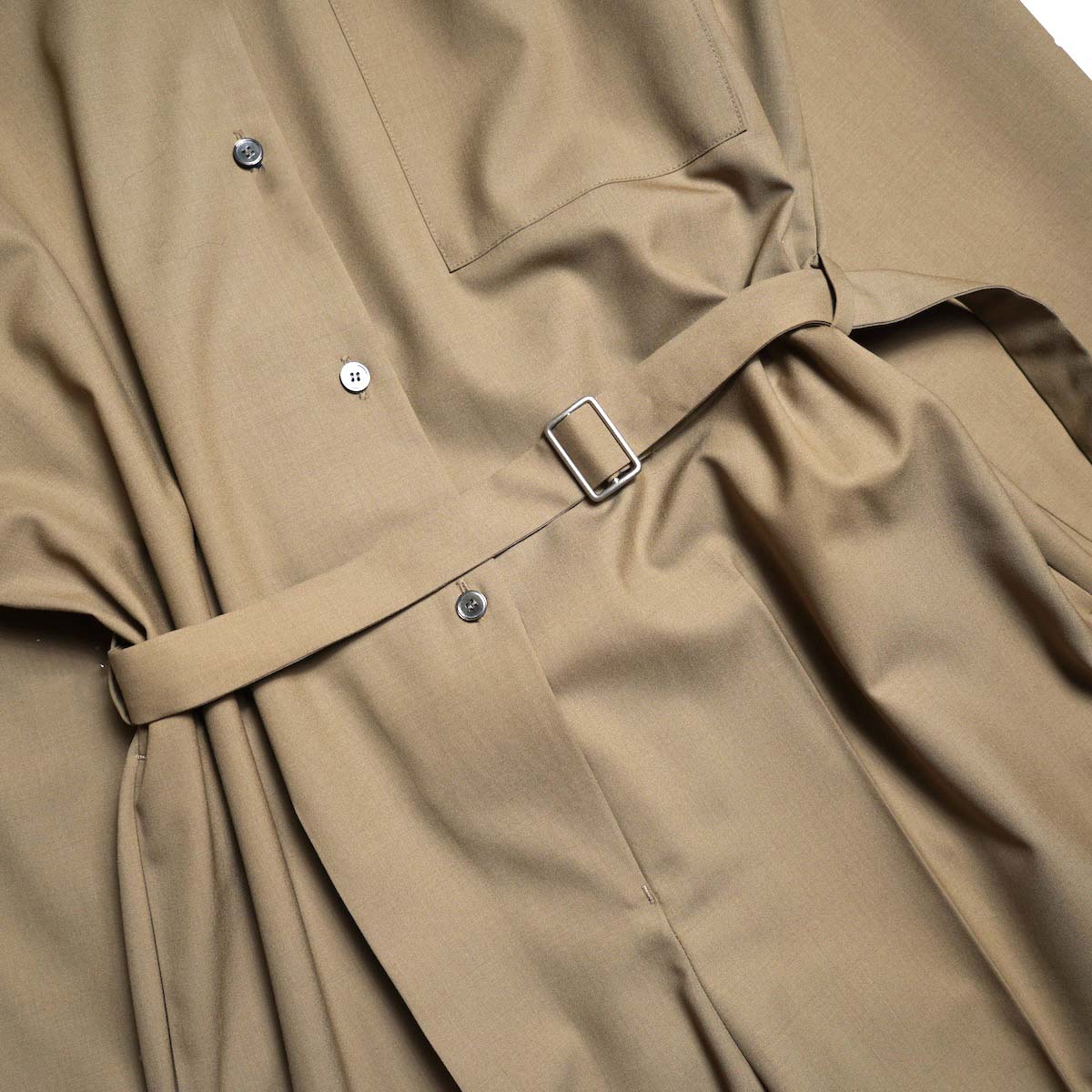 YLÈVE / SUPER 140"s WOOL TROPICAL ALL-IN-ONE (Beige) ウエスト