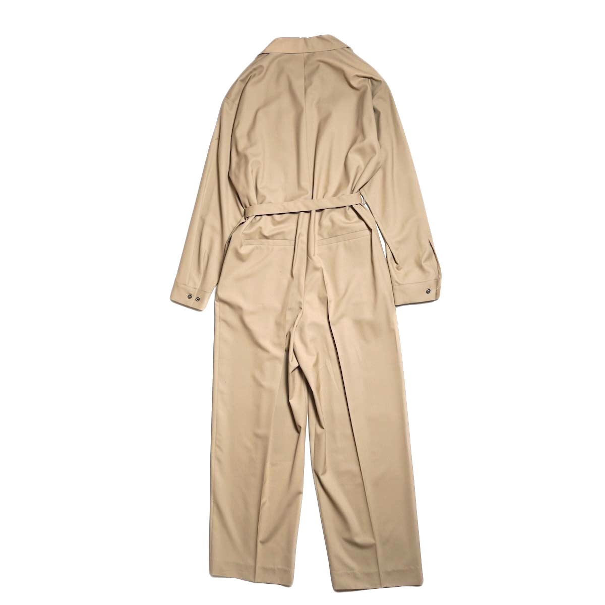 YLÈVE / SUPER 140"s WOOL TROPICAL ALL-IN-ONE (Beige) 背面