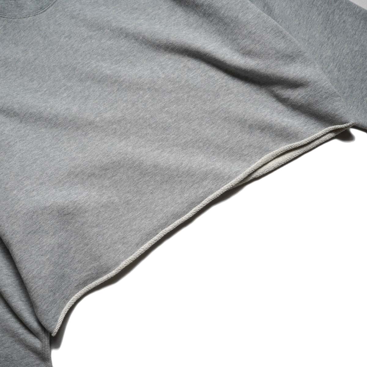 YLEVE / SOFT COTTON CUT OFF SWEAT SHIRT (L.Grey) 裾