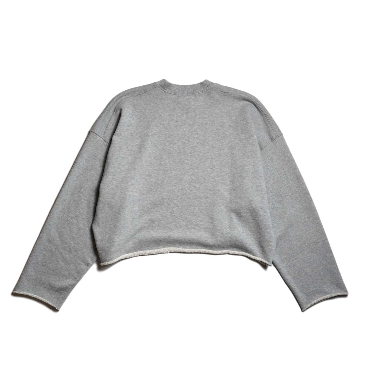 YLEVE / SOFT COTTON CUT OFF SWEAT SHIRT (L.Grey) 背面
