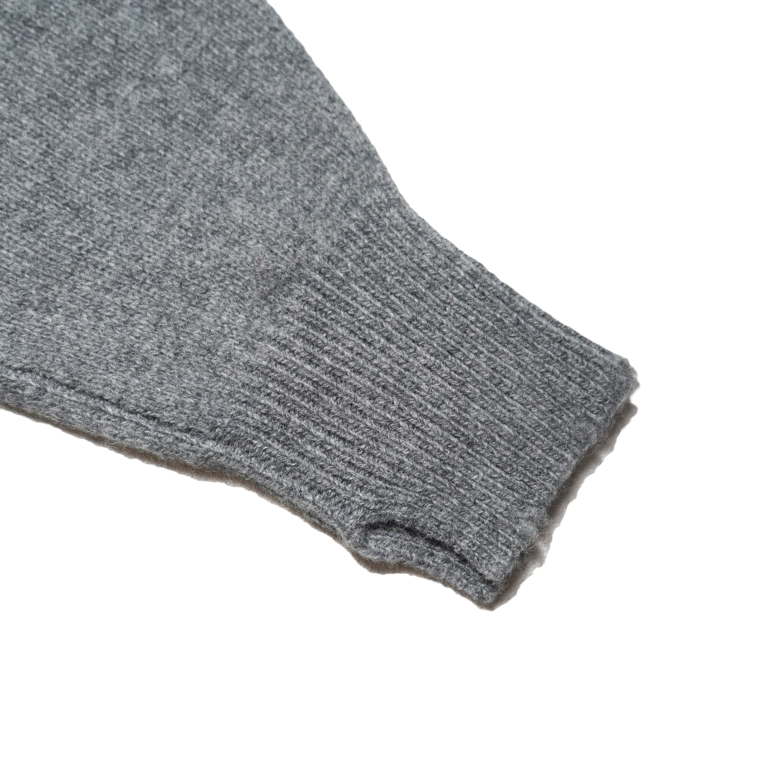YLEVE / FRAYED EDGE V-NECK KNIT PULLOVER (Flannel) 袖先
