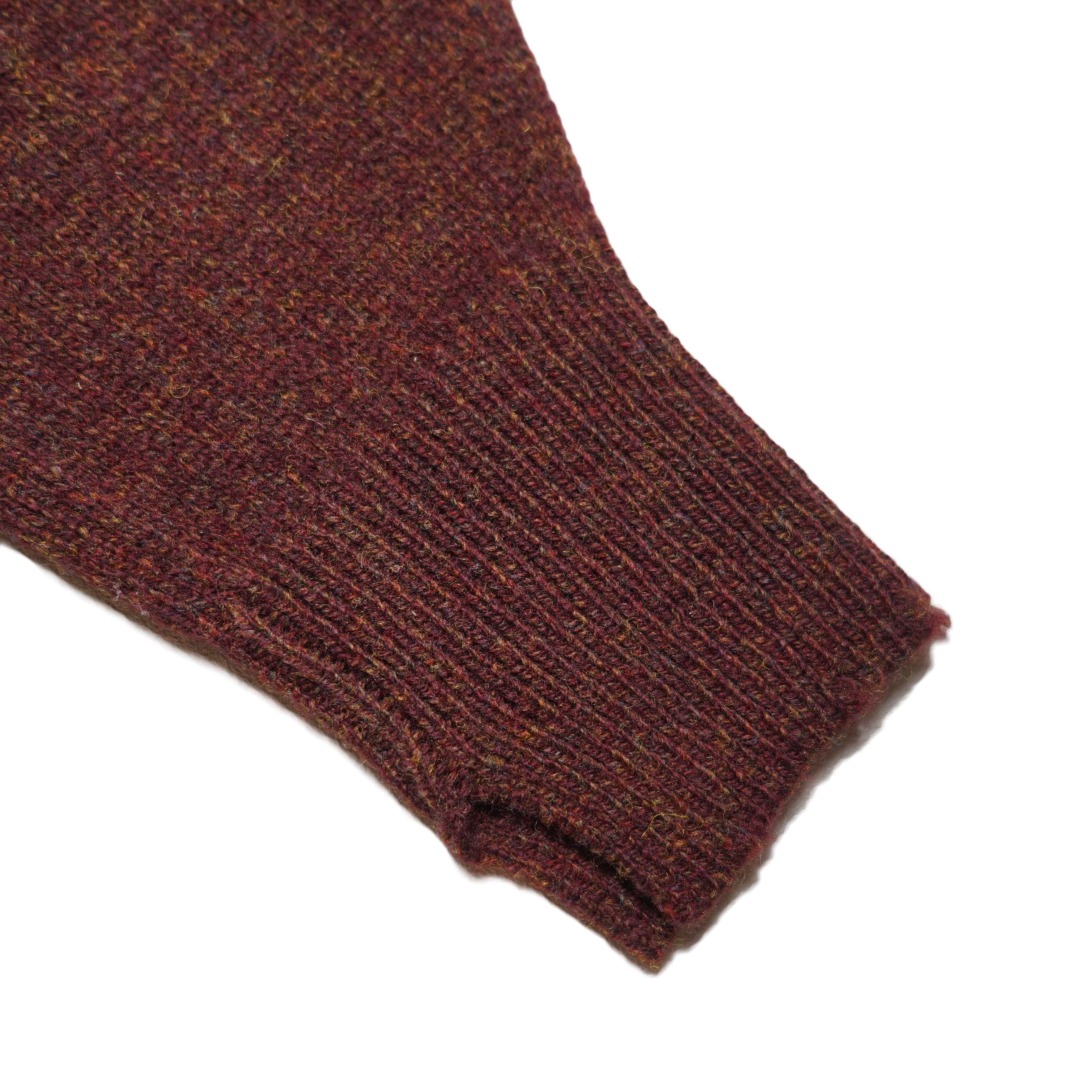 YLEVE / FRAYED EDGE V-NECK KNIT PULLOVER (Flannel) 袖先